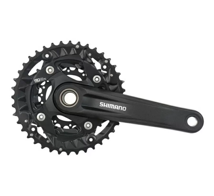PLATOS BIELAS SHIMANO VTT 175 MT500 10V 42-32-24 NEGRO EJE PASANTE